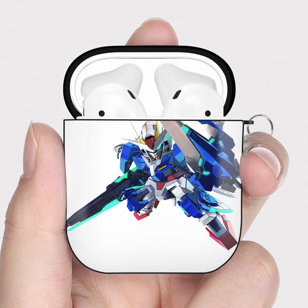 （画像用） 機動戦士ガンダム Mobile Suit Gundam AirPods 第2世代保護ケース ハードシェル ブラック 耐衝撃・防指紋・カラビナ付き