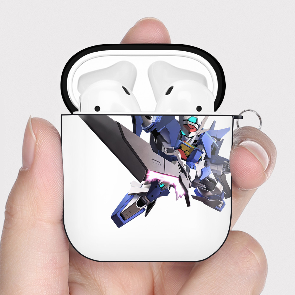 （画像用） 機動戦士ガンダム Mobile Suit Gundam AirPods 第2世代保護ケース ハードシェル ブラック 耐衝撃・防指紋・カラビナ付き