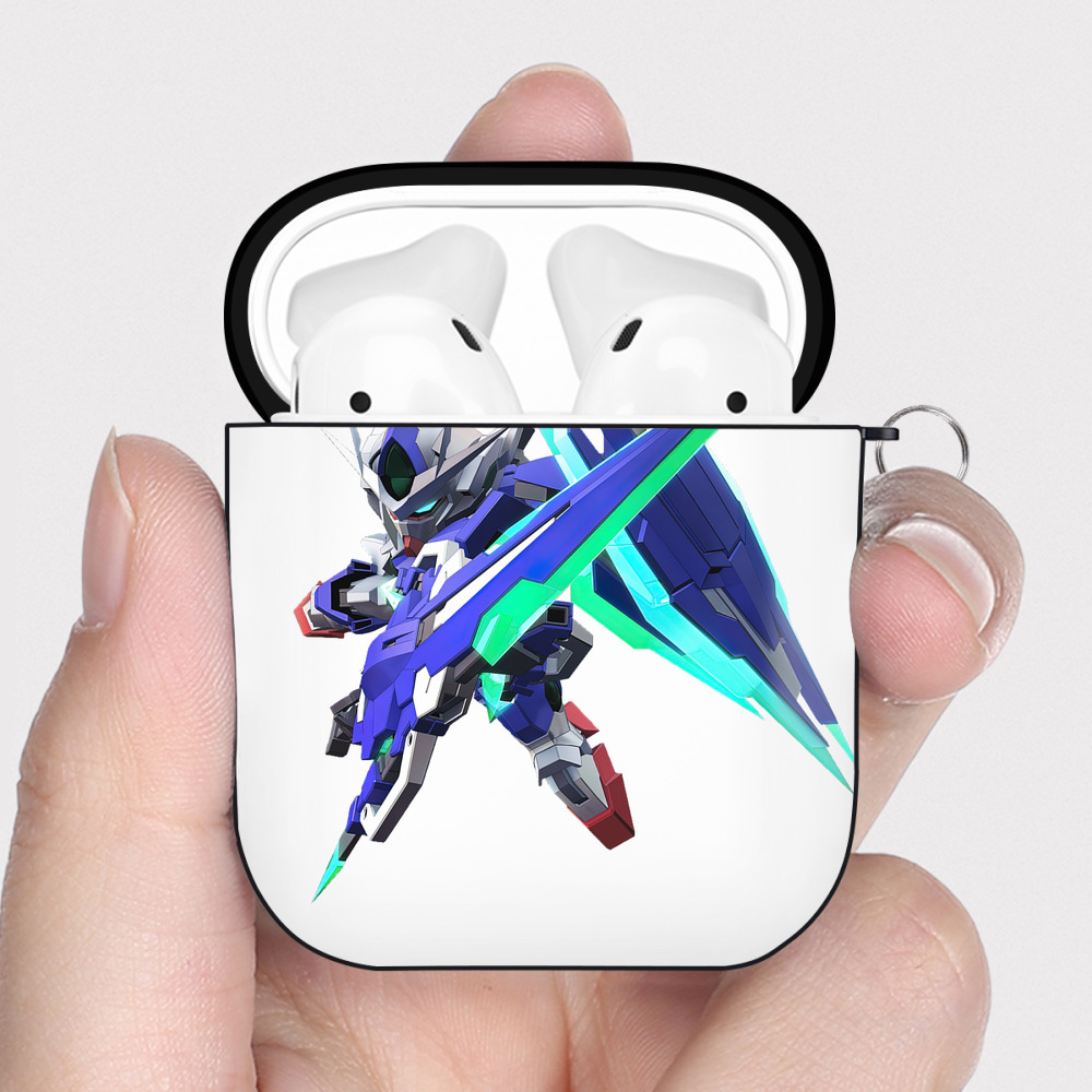 （画像用） 機動戦士ガンダム Mobile Suit Gundam AirPods 第2世代保護ケース ハードシェル ブラック 耐衝撃・防指紋・カラビナ付き