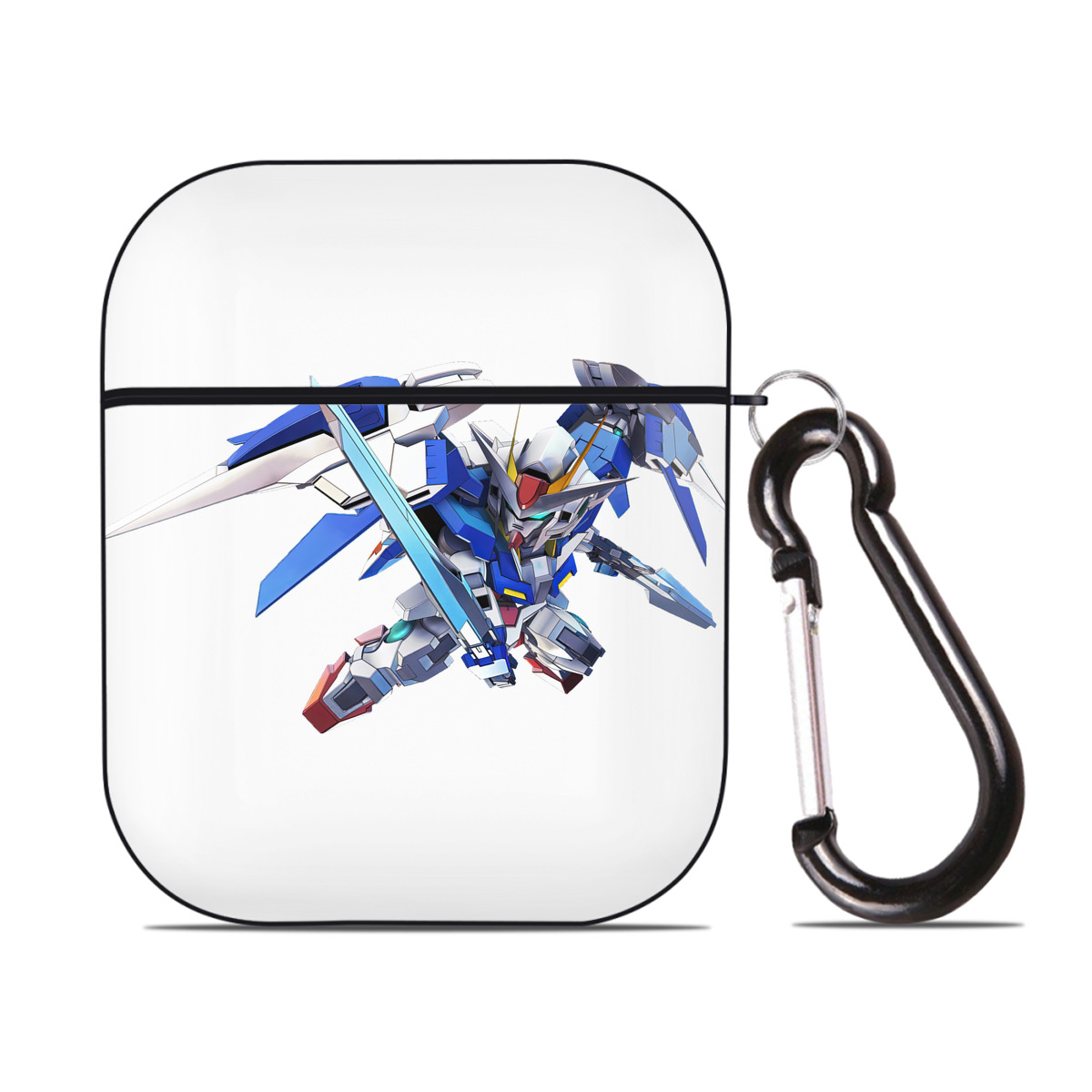 （画像用） 機動戦士ガンダム Mobile Suit Gundam AirPods 第2世代保護ケース ハードシェル ブラック 耐衝撃・防指紋・カラビナ付き