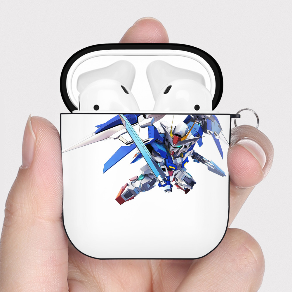 （画像用） 機動戦士ガンダム Mobile Suit Gundam AirPods 第2世代保護ケース ハードシェル ブラック 耐衝撃・防指紋・カラビナ付き