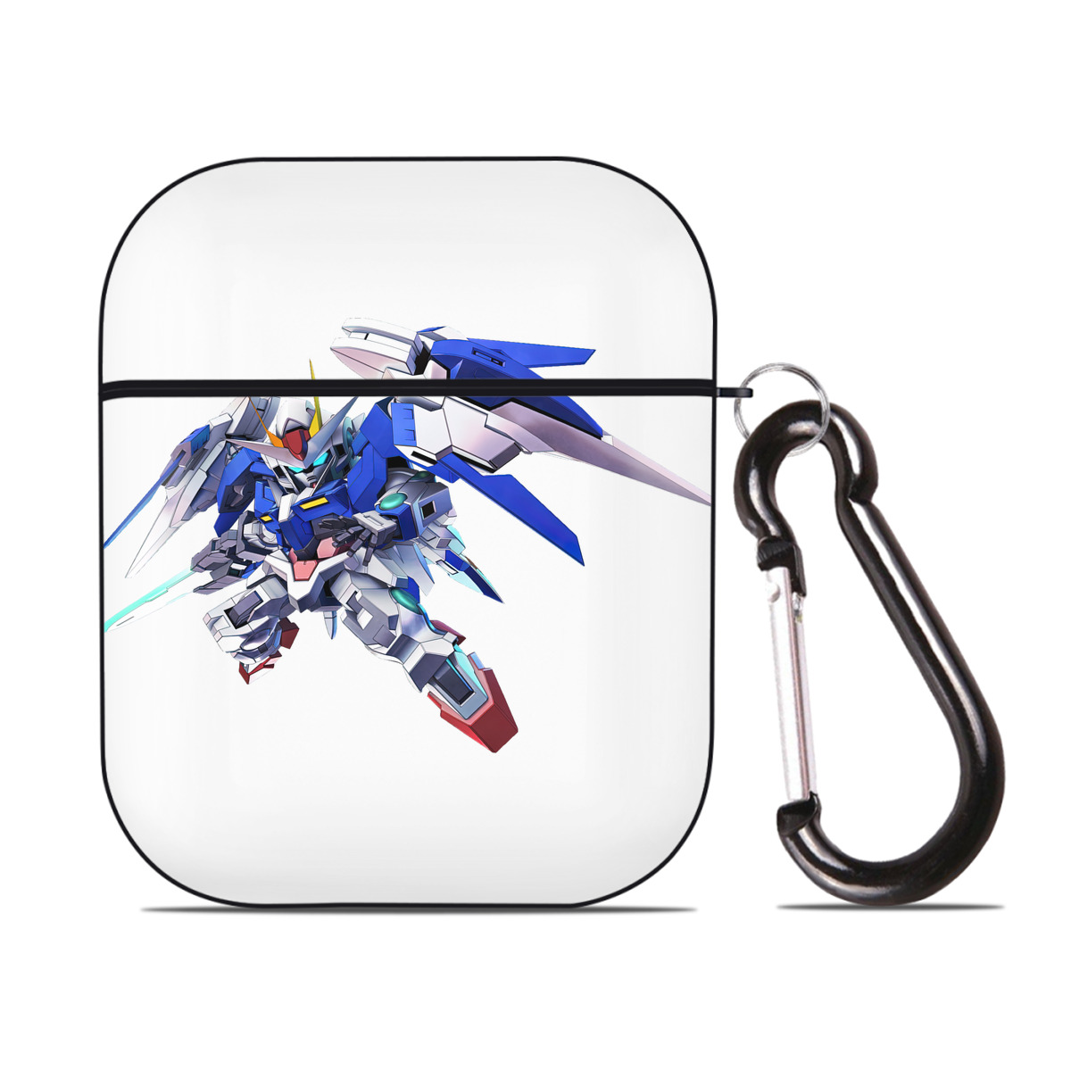 （画像用） 機動戦士ガンダム Mobile Suit Gundam AirPods 第2世代保護ケース ハードシェル ブラック 耐衝撃・防指紋・カラビナ付き