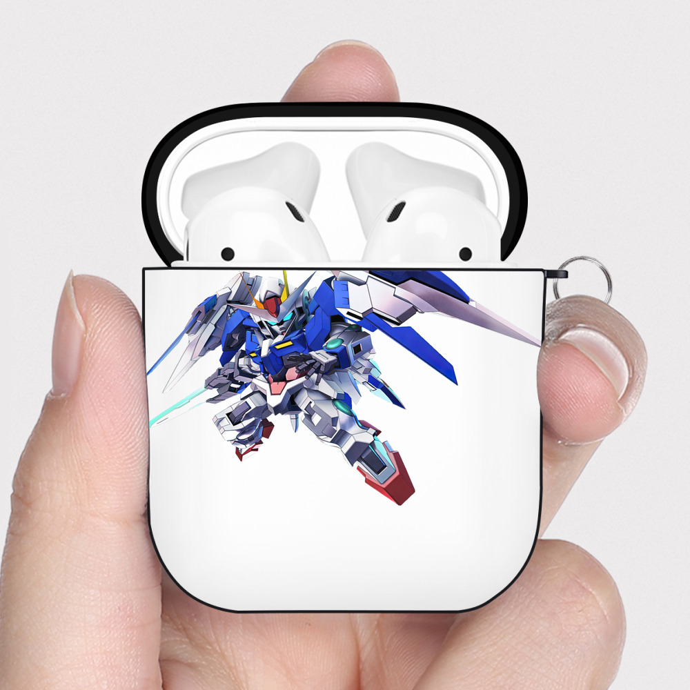 （画像用） 機動戦士ガンダム Mobile Suit Gundam AirPods 第2世代保護ケース ハードシェル ブラック 耐衝撃・防指紋・カラビナ付き