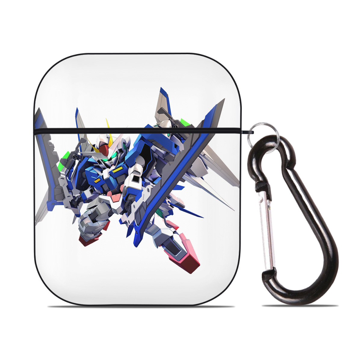 （画像用） 機動戦士ガンダム Mobile Suit Gundam AirPods 第2世代保護ケース ハードシェル ブラック 耐衝撃・防指紋・カラビナ付き
