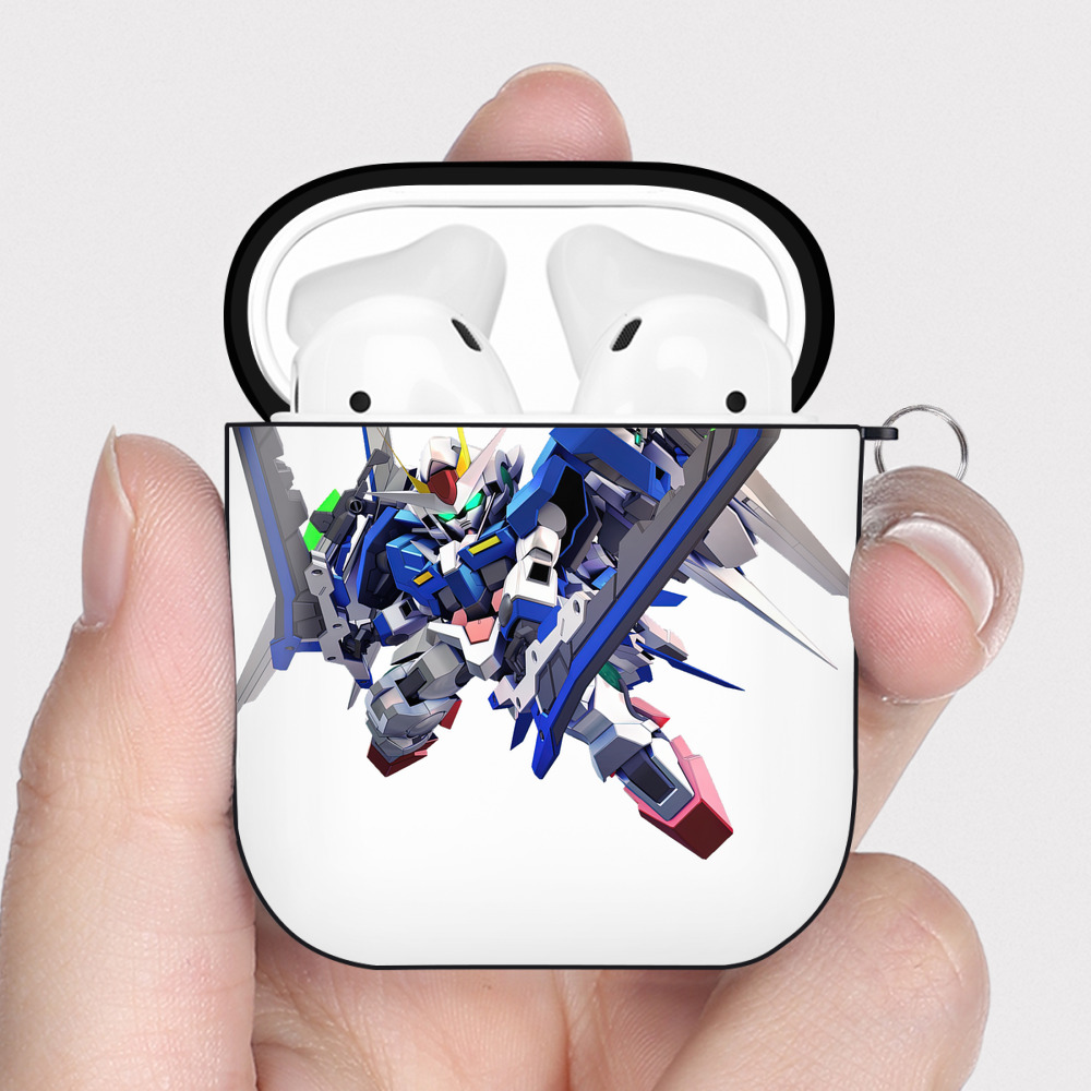 （画像用） 機動戦士ガンダム Mobile Suit Gundam AirPods 第2世代保護ケース ハードシェル ブラック 耐衝撃・防指紋・カラビナ付き