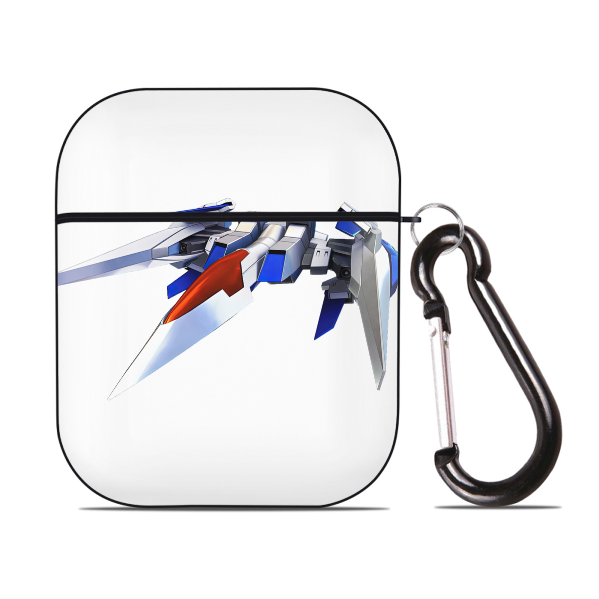 （画像用） 機動戦士ガンダム Mobile Suit Gundam AirPods 第2世代保護ケース ハードシェル ブラック 耐衝撃・防指紋・カラビナ付き