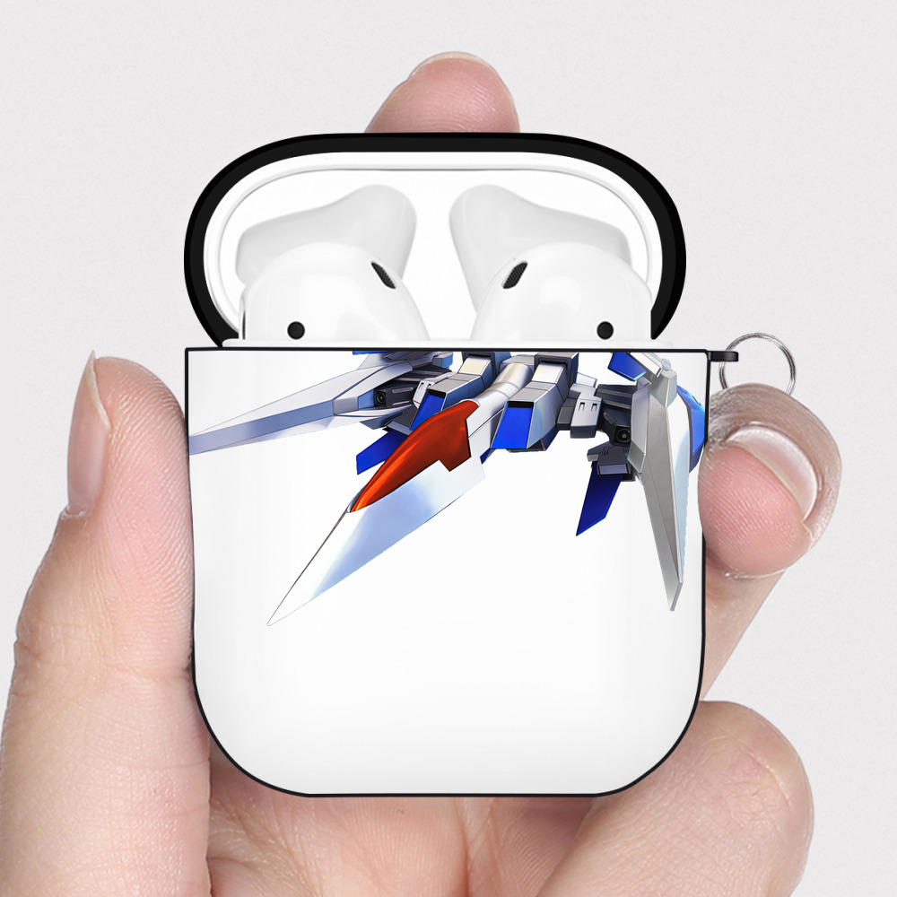 （画像用） 機動戦士ガンダム Mobile Suit Gundam AirPods 第2世代保護ケース ハードシェル ブラック 耐衝撃・防指紋・カラビナ付き