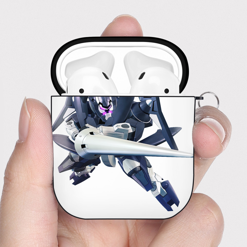 （画像用） 機動戦士ガンダム Mobile Suit Gundam AirPods 第2世代保護ケース ハードシェル ブラック 耐衝撃・防指紋・カラビナ付き