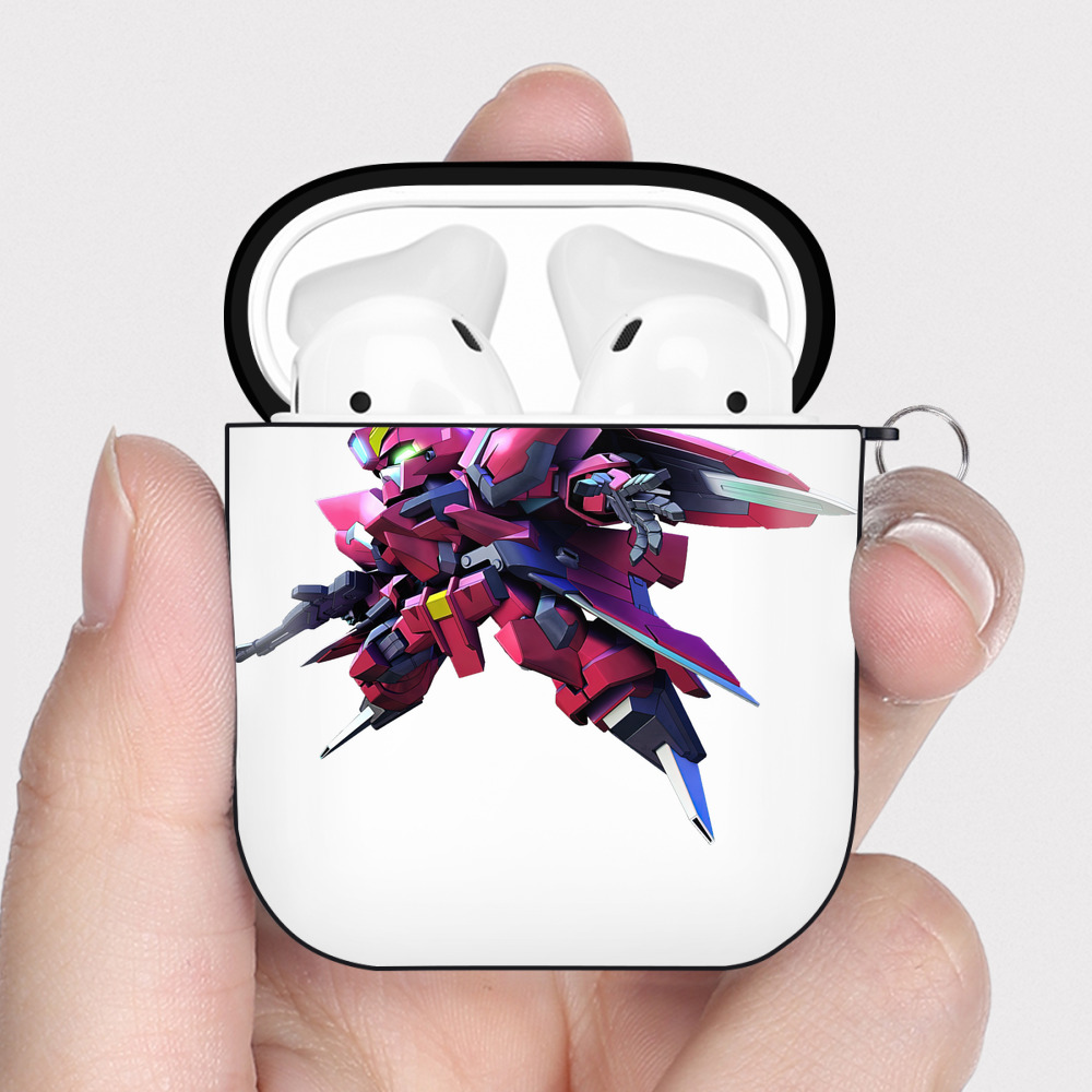 （画像用） 機動戦士ガンダム Mobile Suit Gundam AirPods 第2世代保護ケース ハードシェル ブラック 耐衝撃・防指紋・カラビナ付き