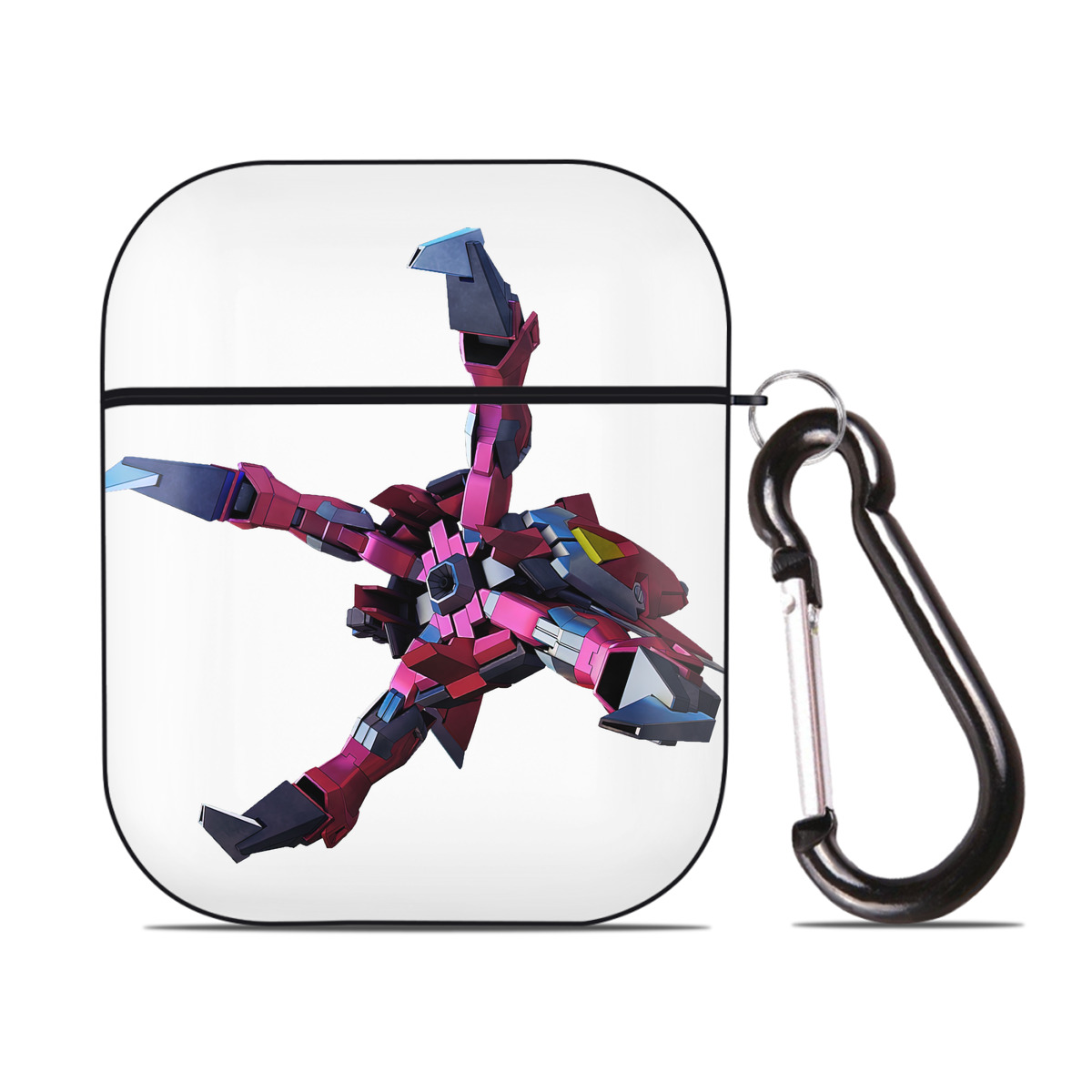 （画像用） 機動戦士ガンダム Mobile Suit Gundam AirPods 第2世代保護ケース ハードシェル ブラック 耐衝撃・防指紋・カラビナ付き