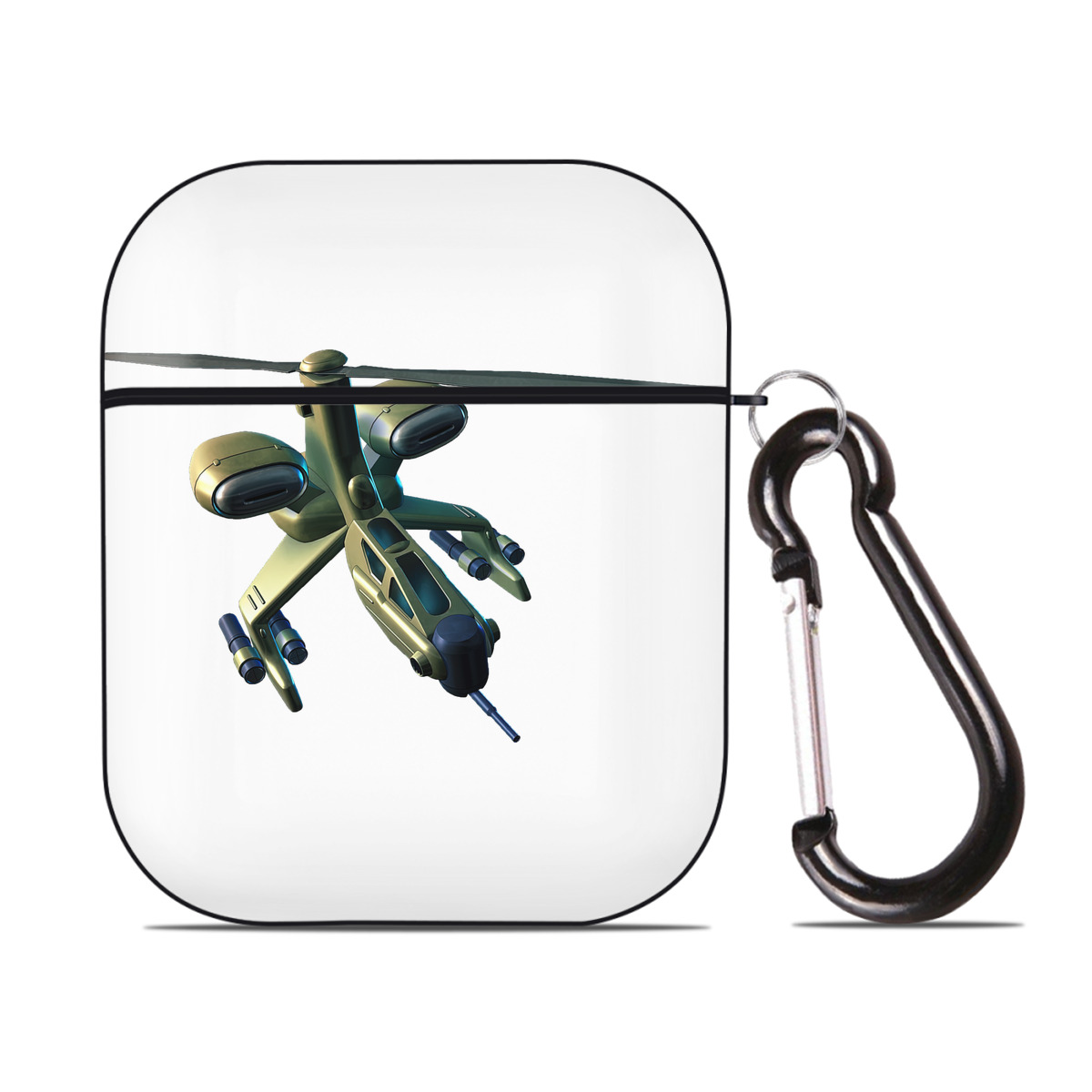 （画像用） 機動戦士ガンダム Mobile Suit Gundam AirPods 第2世代保護ケース ハードシェル ブラック 耐衝撃・防指紋・カラビナ付き