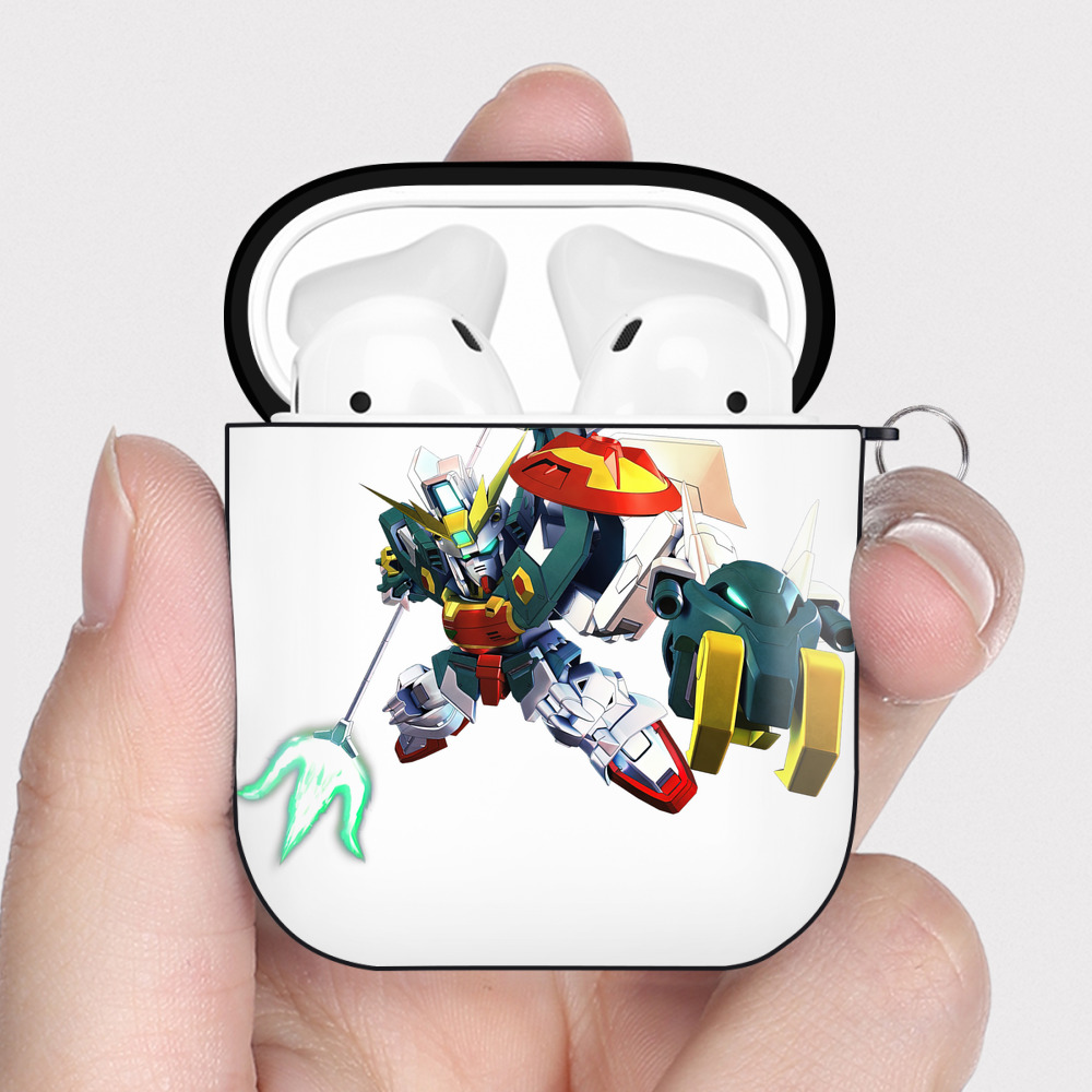 （画像用） 機動戦士ガンダム Mobile Suit Gundam AirPods 第2世代保護ケース ハードシェル ブラック 耐衝撃・防指紋・カラビナ付き