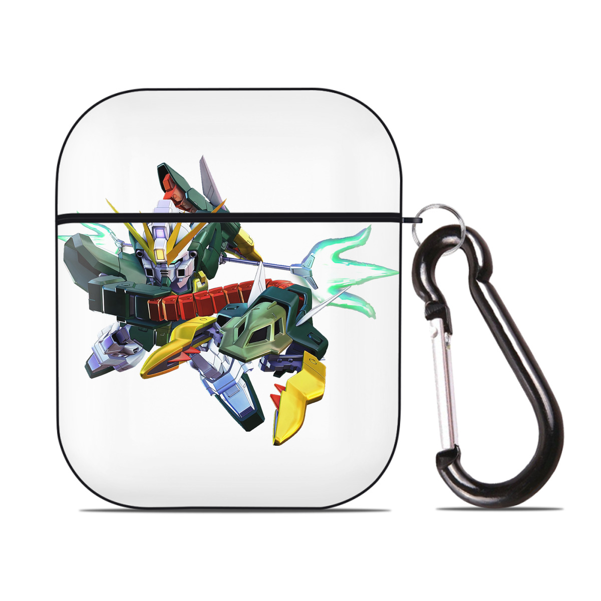 （画像用） 機動戦士ガンダム Mobile Suit Gundam AirPods 第2世代保護ケース ハードシェル ブラック 耐衝撃・防指紋・カラビナ付き
