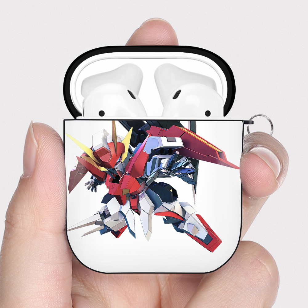 （画像用） 機動戦士ガンダム Mobile Suit Gundam AirPods 第2世代保護ケース ハードシェル ブラック 耐衝撃・防指紋・カラビナ付き