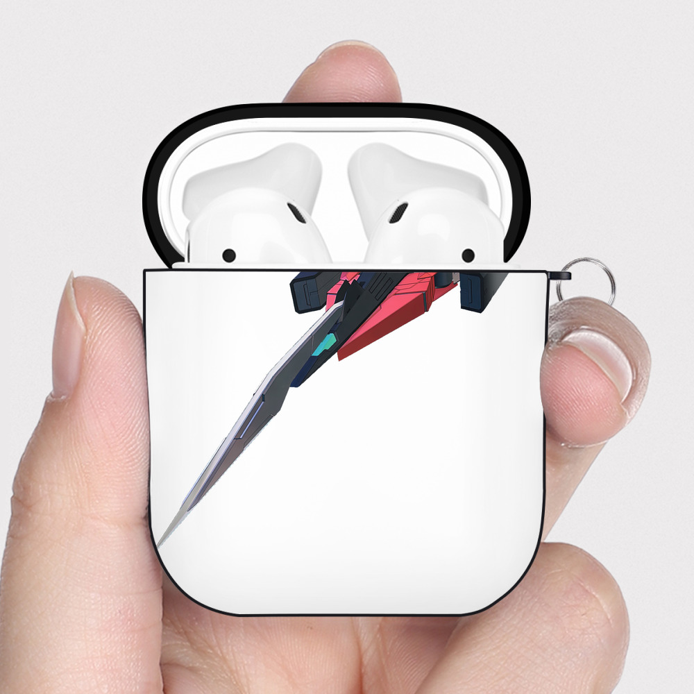 （画像用） 機動戦士ガンダム Mobile Suit Gundam AirPods 第2世代保護ケース ハードシェル ブラック 耐衝撃・防指紋・カラビナ付き