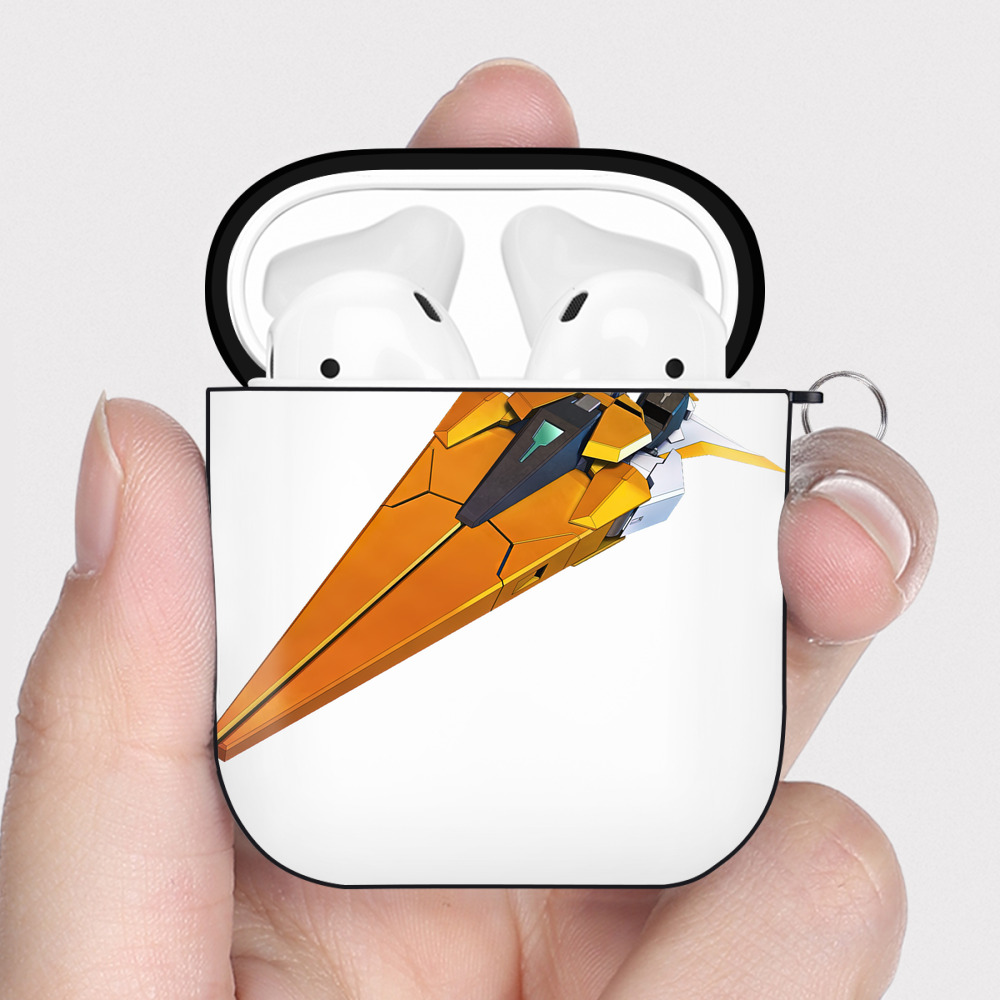 （画像用） 機動戦士ガンダム Mobile Suit Gundam AirPods 第2世代保護ケース ハードシェル ブラック 耐衝撃・防指紋・カラビナ付き