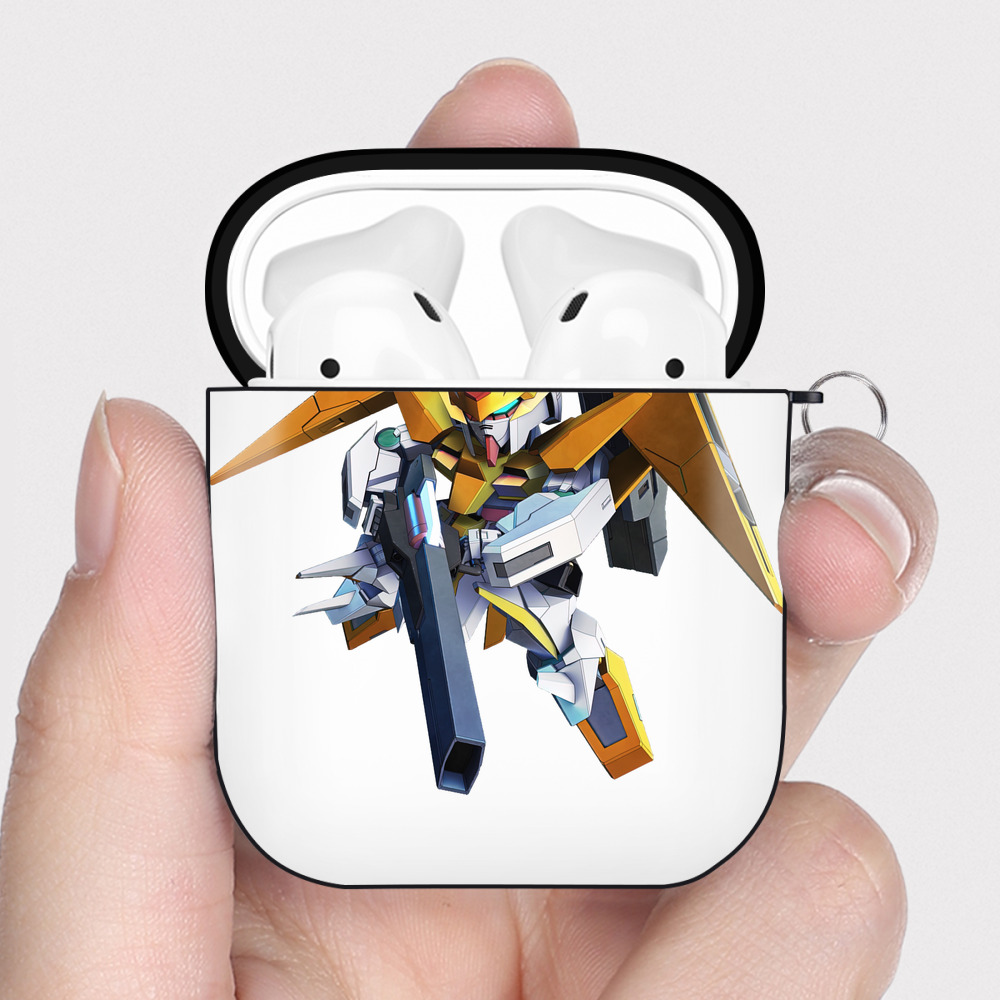（画像用） 機動戦士ガンダム Mobile Suit Gundam AirPods 第2世代保護ケース ハードシェル ブラック 耐衝撃・防指紋・カラビナ付き