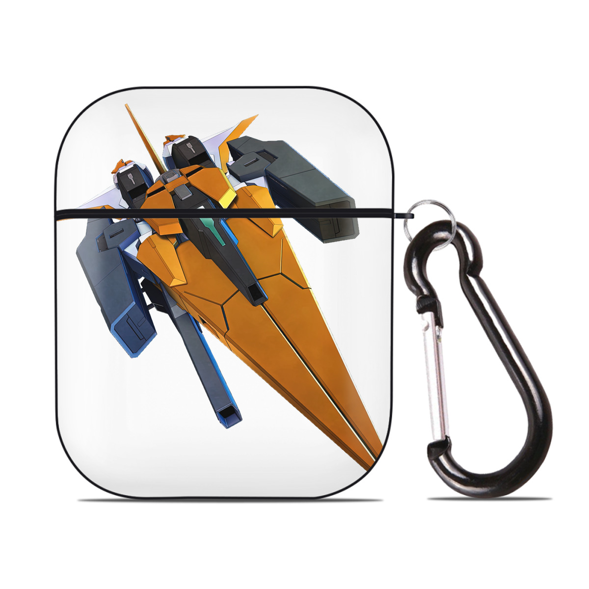 （画像用） 機動戦士ガンダム Mobile Suit Gundam AirPods 第2世代保護ケース ハードシェル ブラック 耐衝撃・防指紋・カラビナ付き