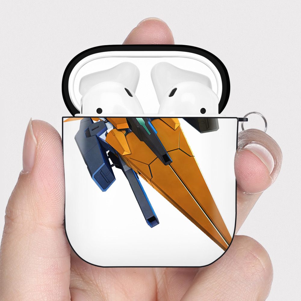 （画像用） 機動戦士ガンダム Mobile Suit Gundam AirPods 第2世代保護ケース ハードシェル ブラック 耐衝撃・防指紋・カラビナ付き