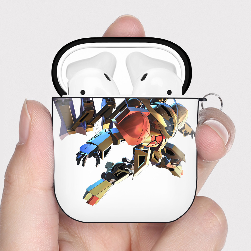 （画像用） 機動戦士ガンダム Mobile Suit Gundam AirPods 第2世代保護ケース ハードシェル ブラック 耐衝撃・防指紋・カラビナ付き