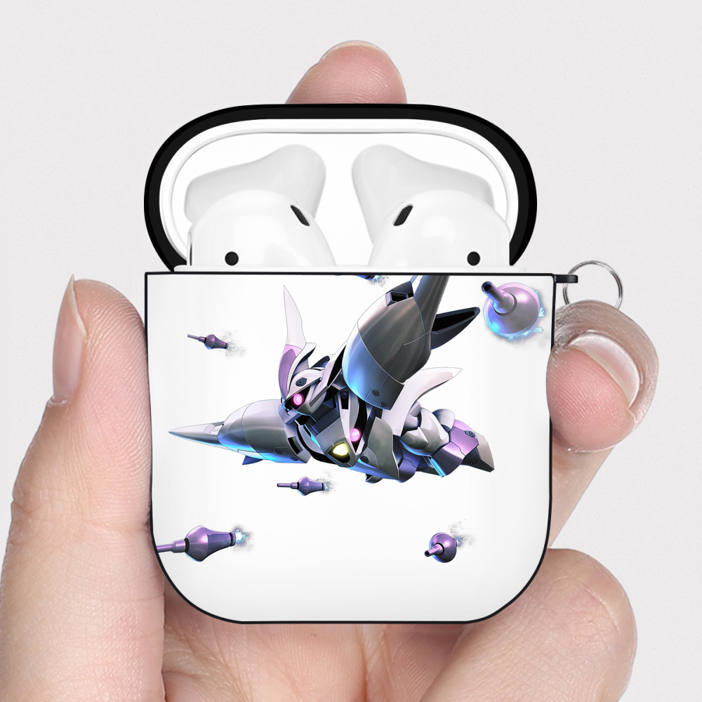 （画像用） 機動戦士ガンダム Mobile Suit Gundam AirPods 第2世代保護ケース ハードシェル ブラック 耐衝撃・防指紋・カラビナ付き