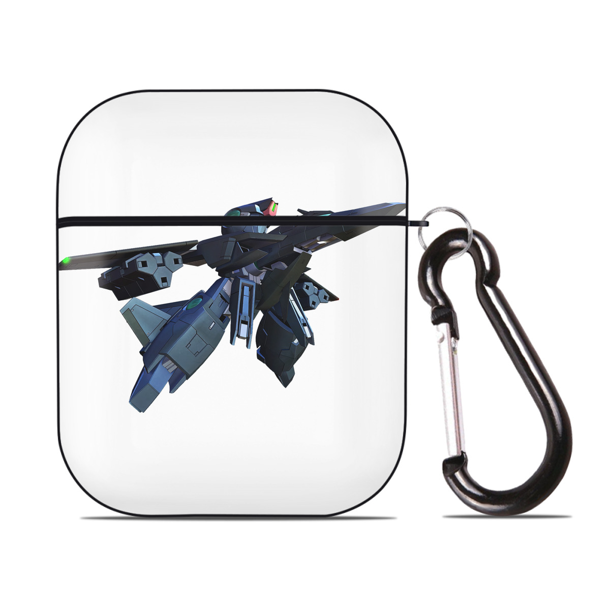 （画像用） 機動戦士ガンダム Mobile Suit Gundam AirPods 第2世代保護ケース ハードシェル ブラック 耐衝撃・防指紋・カラビナ付き