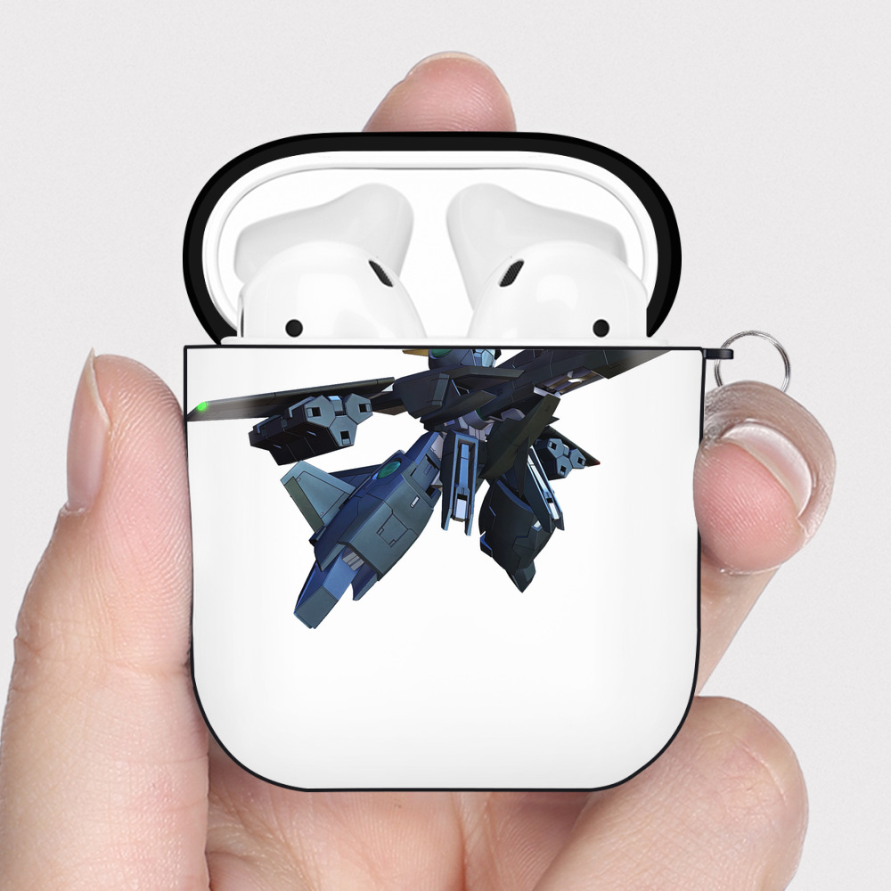 （画像用） 機動戦士ガンダム Mobile Suit Gundam AirPods 第2世代保護ケース ハードシェル ブラック 耐衝撃・防指紋・カラビナ付き