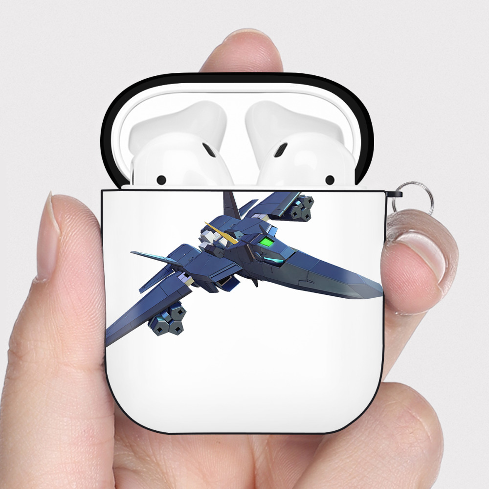 （画像用） 機動戦士ガンダム Mobile Suit Gundam AirPods 第2世代保護ケース ハードシェル ブラック 耐衝撃・防指紋・カラビナ付き