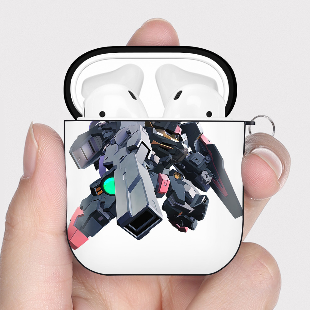 （画像用） 機動戦士ガンダム Mobile Suit Gundam AirPods 第2世代保護ケース ハードシェル ブラック 耐衝撃・防指紋・カラビナ付き