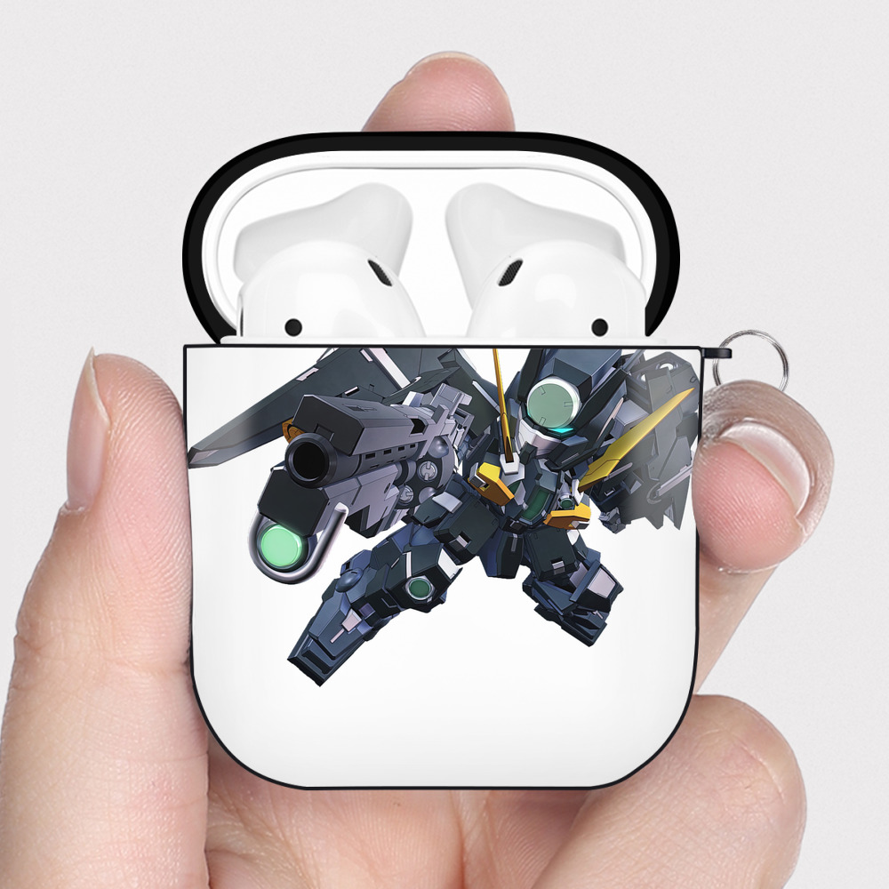（画像用） 機動戦士ガンダム Mobile Suit Gundam AirPods 第2世代保護ケース ハードシェル ブラック 耐衝撃・防指紋・カラビナ付き