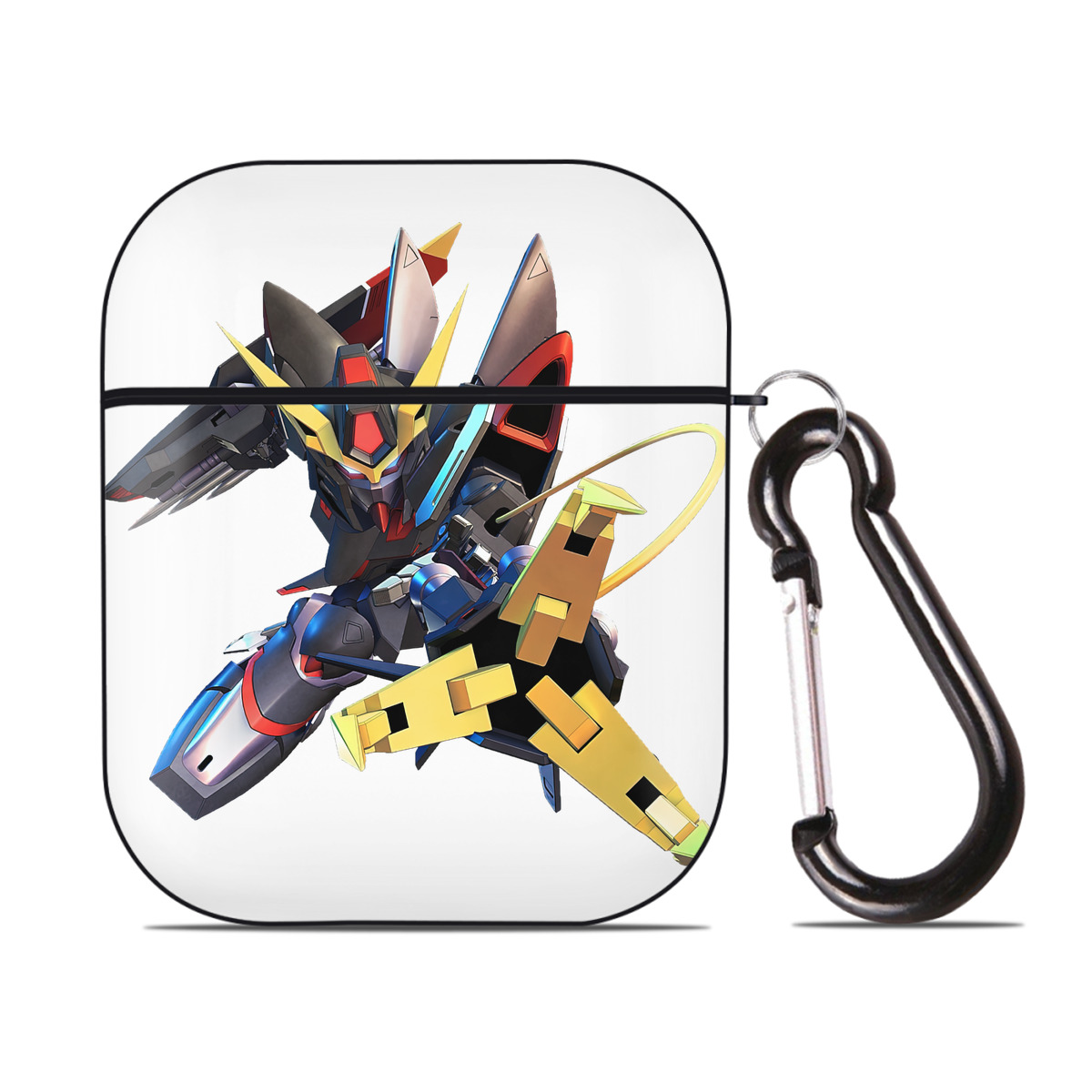 （画像用） 機動戦士ガンダム Mobile Suit Gundam AirPods 第2世代保護ケース ハードシェル ブラック 耐衝撃・防指紋・カラビナ付き