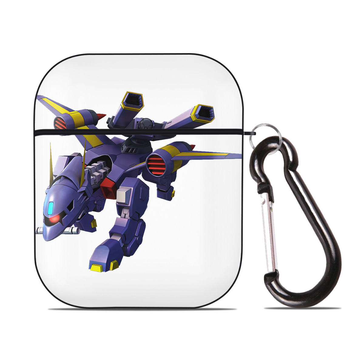 （画像用） 機動戦士ガンダム Mobile Suit Gundam AirPods 第2世代保護ケース ハードシェル ブラック 耐衝撃・防指紋・カラビナ付き