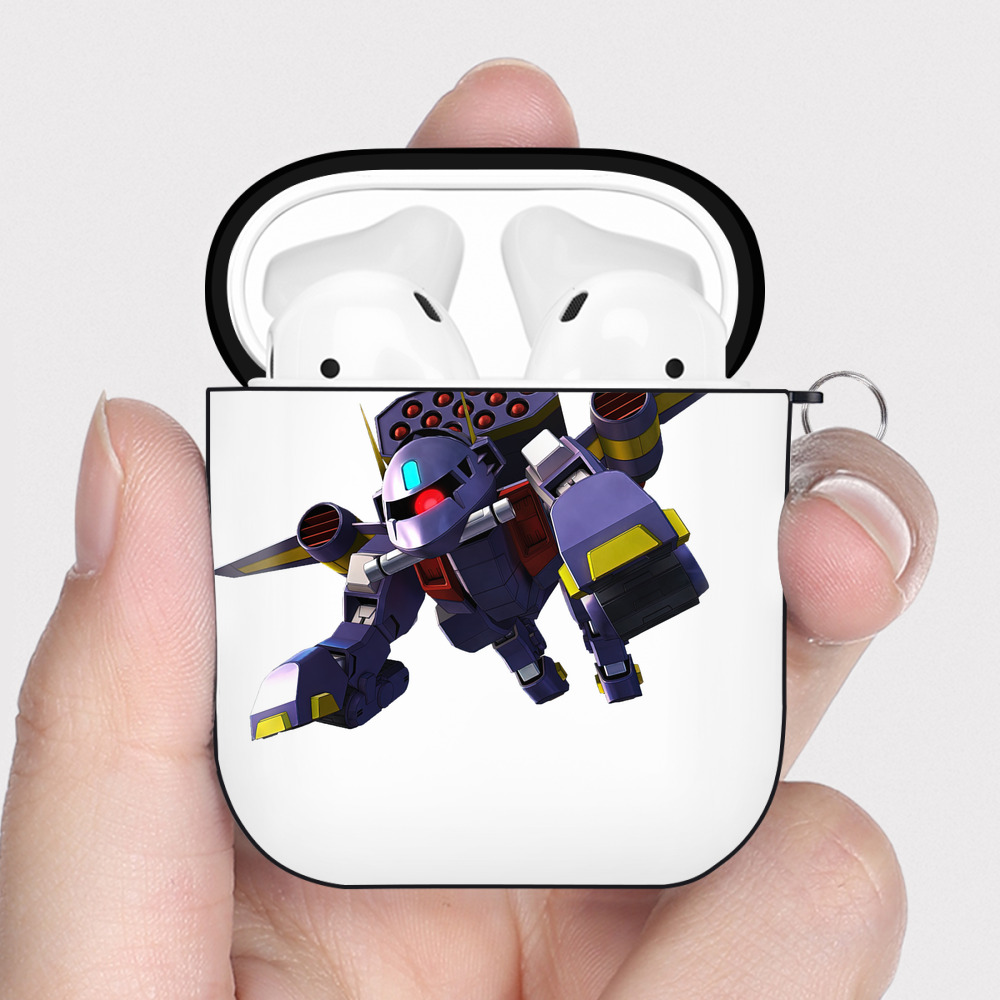 （画像用） 機動戦士ガンダム Mobile Suit Gundam AirPods 第2世代保護ケース ハードシェル ブラック 耐衝撃・防指紋・カラビナ付き