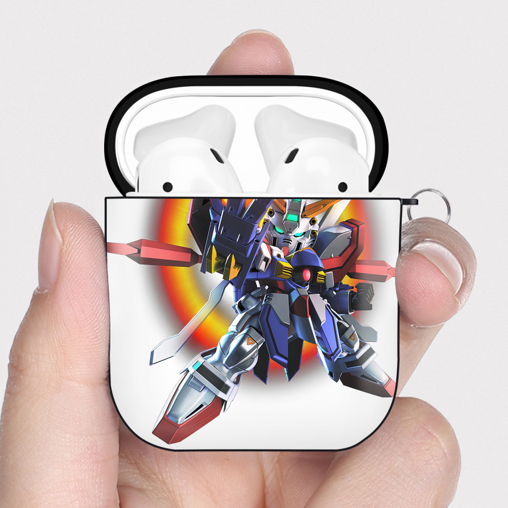 （画像用） 機動戦士ガンダム Mobile Suit Gundam AirPods 第2世代保護ケース ハードシェル ブラック 耐衝撃・防指紋・カラビナ付き