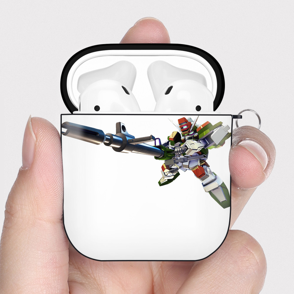 （画像用） 機動戦士ガンダム Mobile Suit Gundam AirPods 第2世代保護ケース ハードシェル ブラック 耐衝撃・防指紋・カラビナ付き