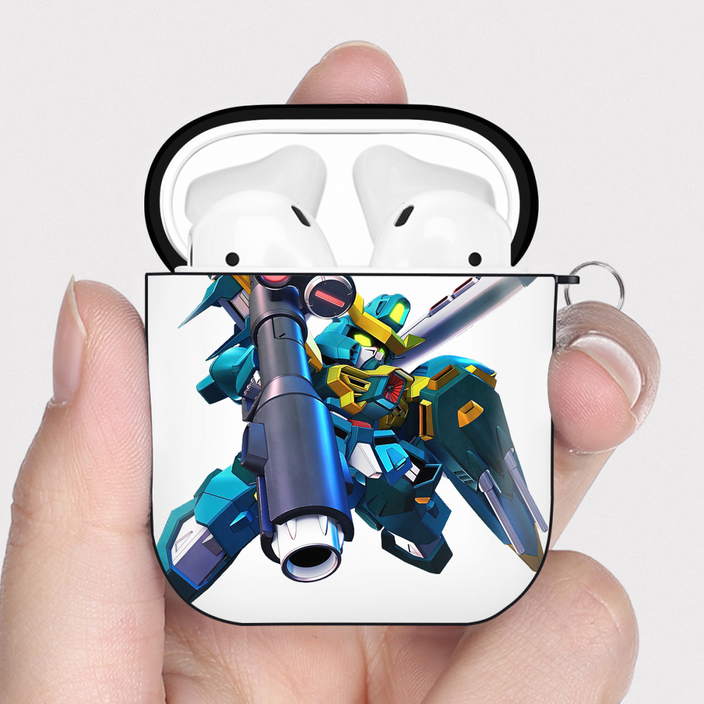 （画像用） 機動戦士ガンダム Mobile Suit Gundam AirPods 第2世代保護ケース ハードシェル ブラック 耐衝撃・防指紋・カラビナ付き