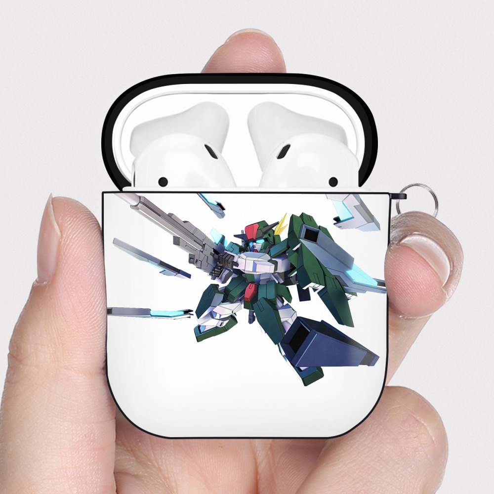 （画像用） 機動戦士ガンダム Mobile Suit Gundam AirPods 第2世代保護ケース ハードシェル ブラック 耐衝撃・防指紋・カラビナ付き
