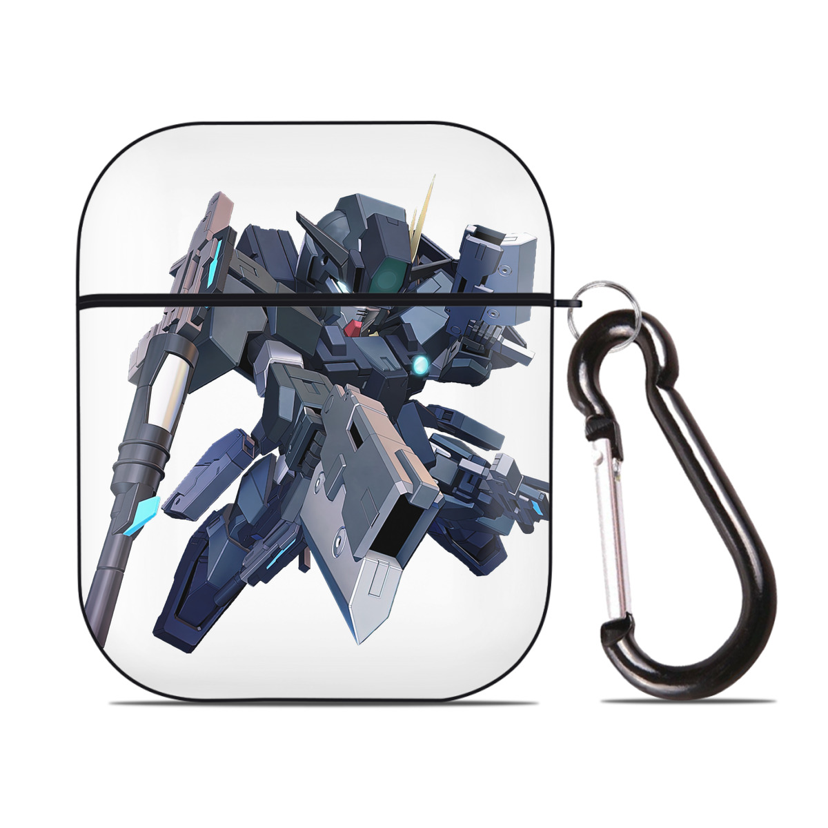 （画像用） 機動戦士ガンダム Mobile Suit Gundam AirPods 第2世代保護ケース ハードシェル ブラック 耐衝撃・防指紋・カラビナ付き