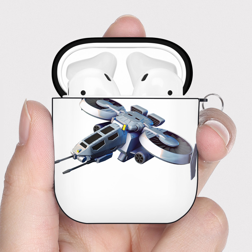 （画像用） 機動戦士ガンダム Mobile Suit Gundam AirPods 第2世代保護ケース ハードシェル ブラック 耐衝撃・防指紋・カラビナ付き