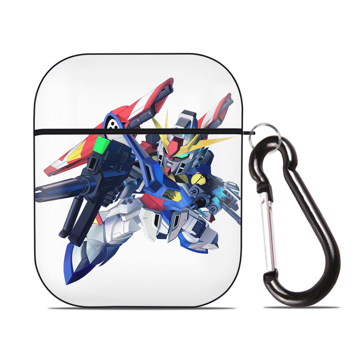 （画像用） 機動戦士ガンダム Mobile Suit Gundam AirPods 第2世代保護ケース ハードシェル ブラック 耐衝撃・防指紋・カラビナ付き