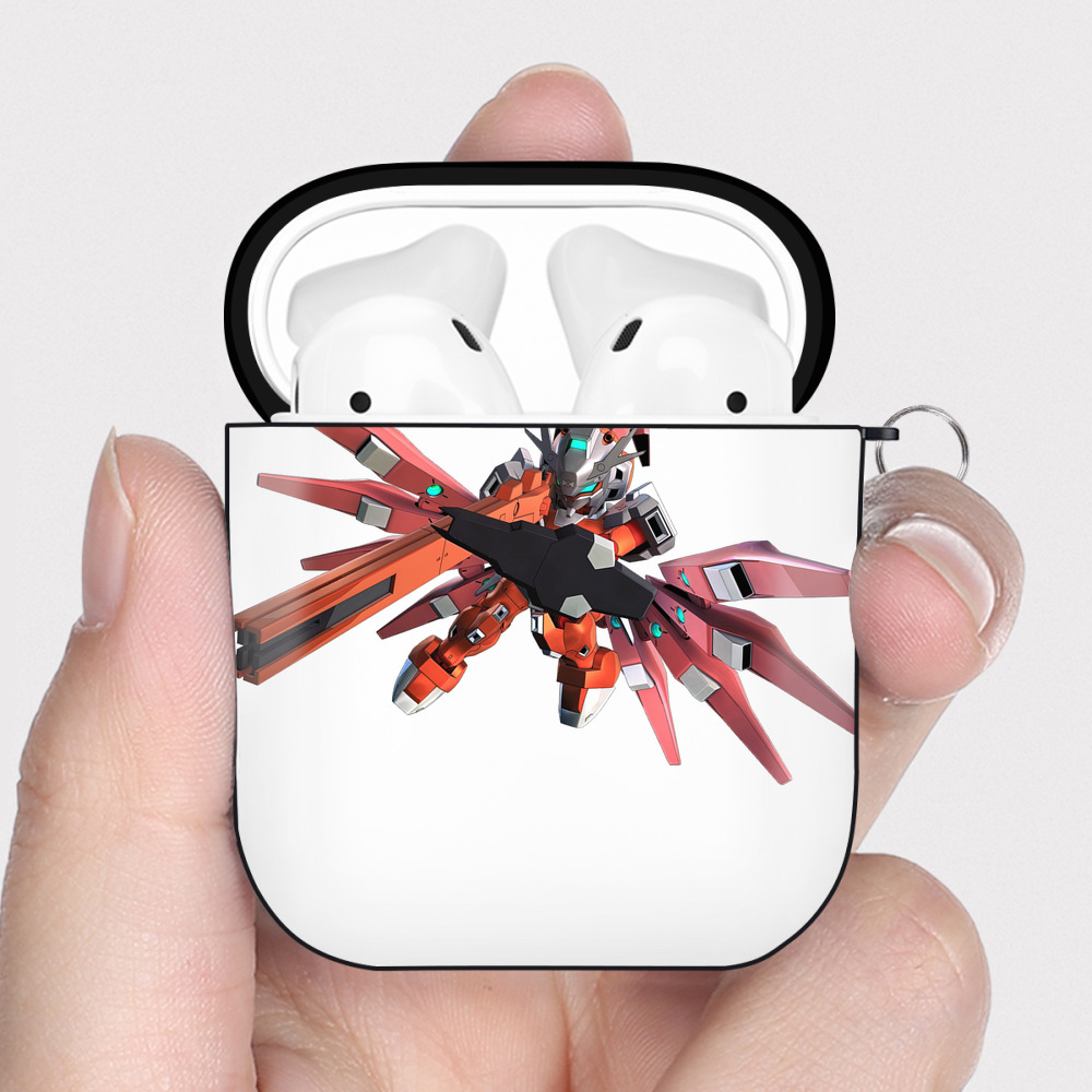 （画像用） 機動戦士ガンダム Mobile Suit Gundam AirPods 第2世代保護ケース ハードシェル ブラック 耐衝撃・防指紋・カラビナ付き
