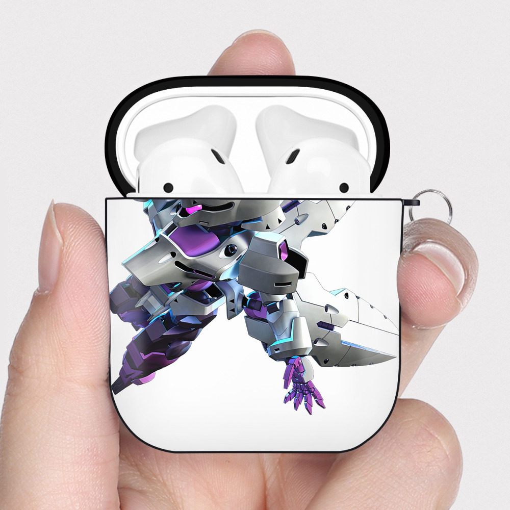 （画像用） 機動戦士ガンダム Mobile Suit Gundam AirPods 第2世代保護ケース ハードシェル ブラック 耐衝撃・防指紋・カラビナ付き