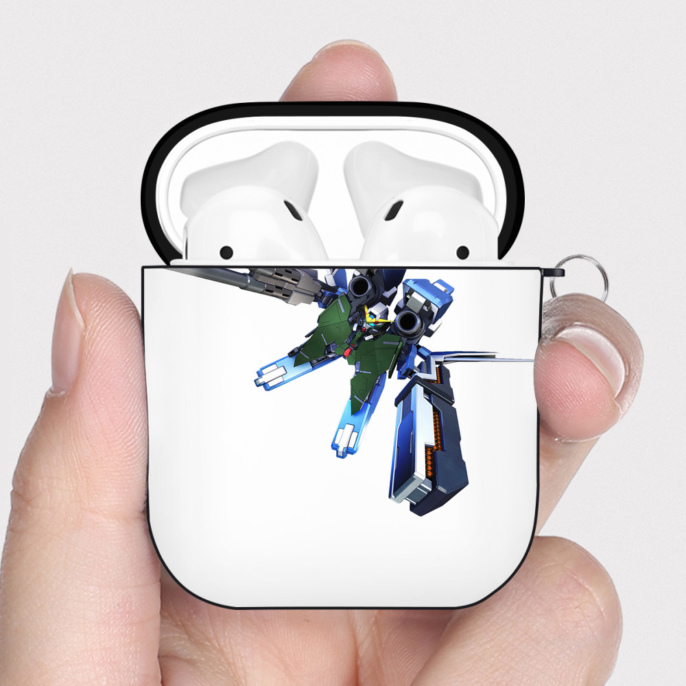 （画像用） 機動戦士ガンダム Mobile Suit Gundam AirPods 第2世代保護ケース ハードシェル ブラック 耐衝撃・防指紋・カラビナ付き