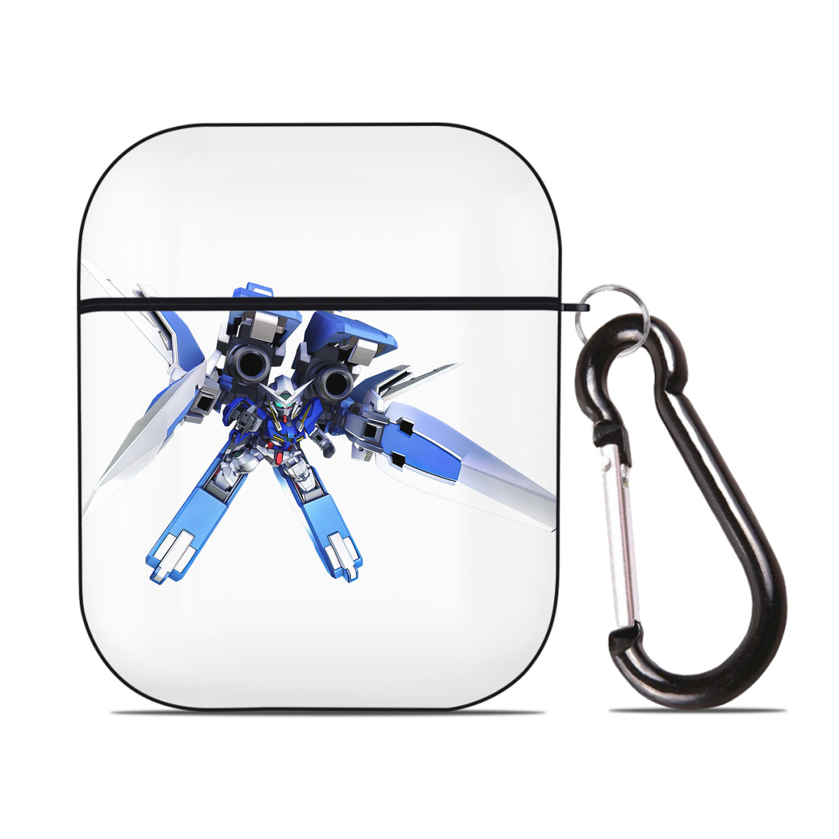 （画像用） 機動戦士ガンダム Mobile Suit Gundam AirPods 第2世代保護ケース ハードシェル ブラック 耐衝撃・防指紋・カラビナ付き