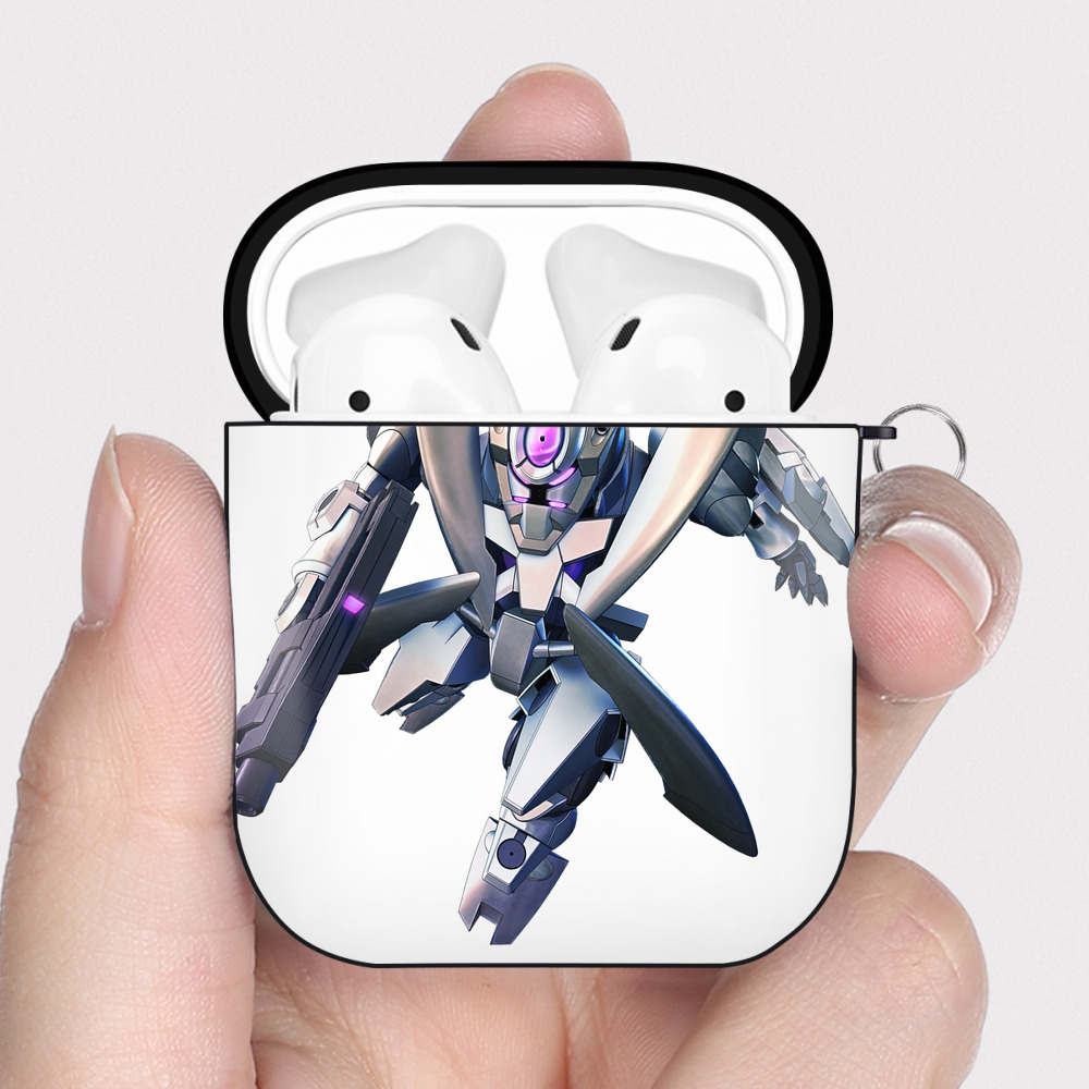 （画像用） 機動戦士ガンダム Mobile Suit Gundam AirPods 第2世代保護ケース ハードシェル ブラック 耐衝撃・防指紋・カラビナ付き