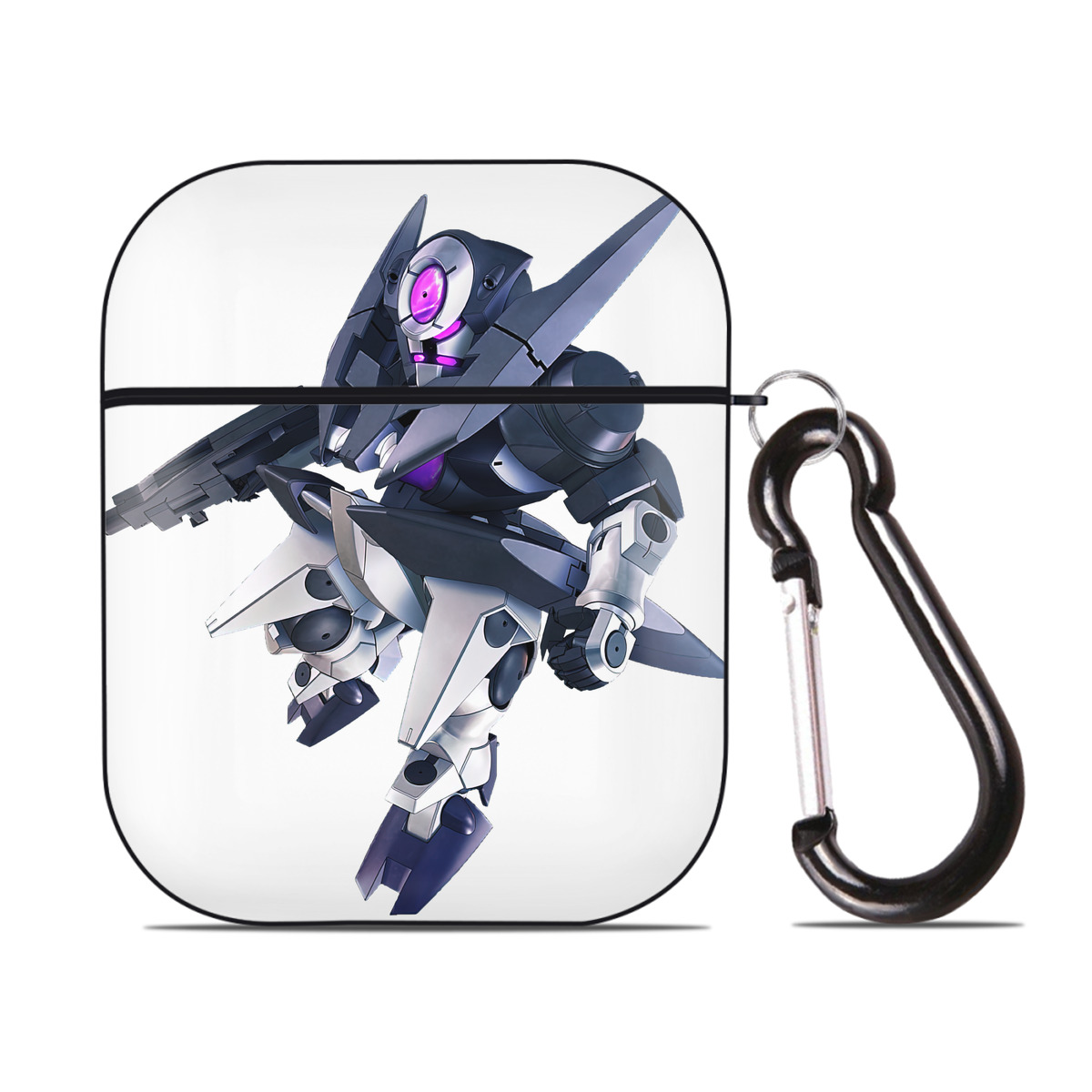 （画像用） 機動戦士ガンダム Mobile Suit Gundam AirPods 第2世代保護ケース ハードシェル ブラック 耐衝撃・防指紋・カラビナ付き