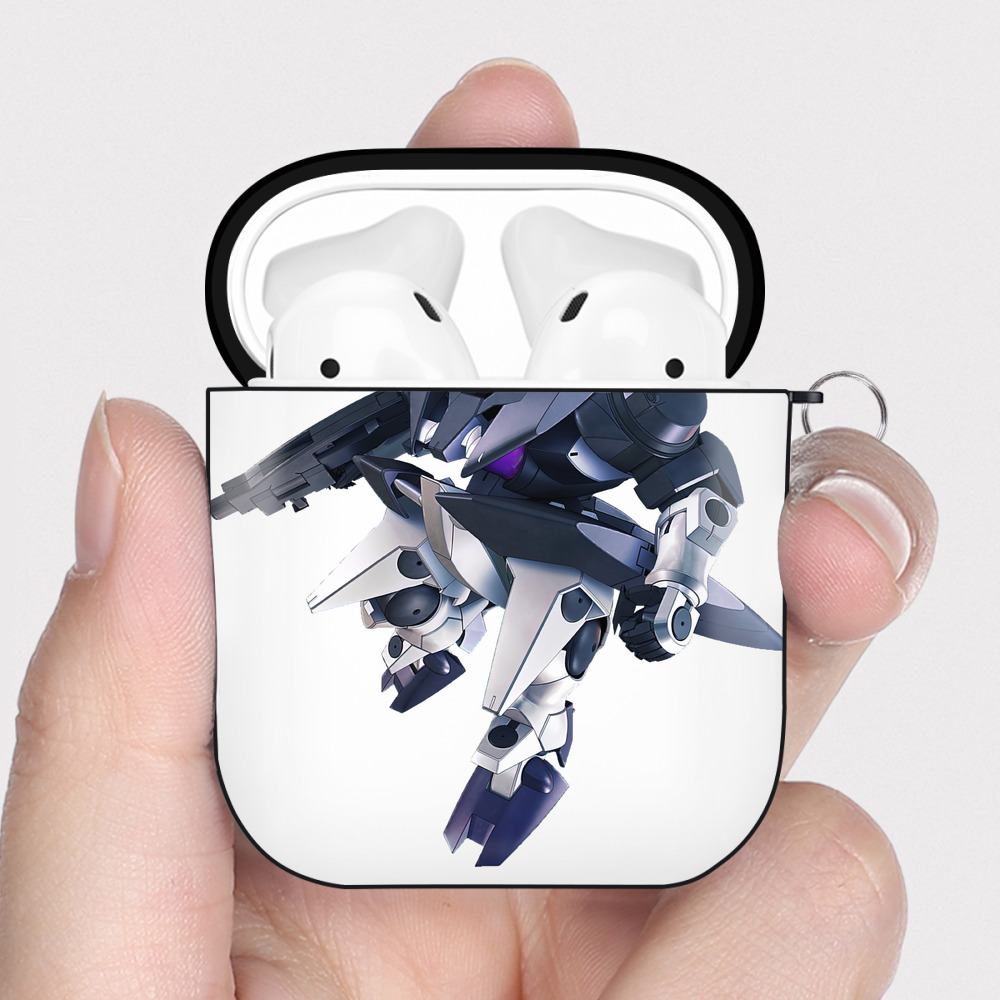 （画像用） 機動戦士ガンダム Mobile Suit Gundam AirPods 第2世代保護ケース ハードシェル ブラック 耐衝撃・防指紋・カラビナ付き