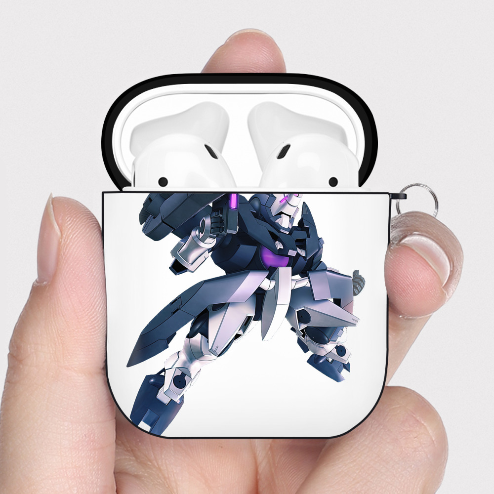 （画像用） 機動戦士ガンダム Mobile Suit Gundam AirPods 第2世代保護ケース ハードシェル ブラック 耐衝撃・防指紋・カラビナ付き