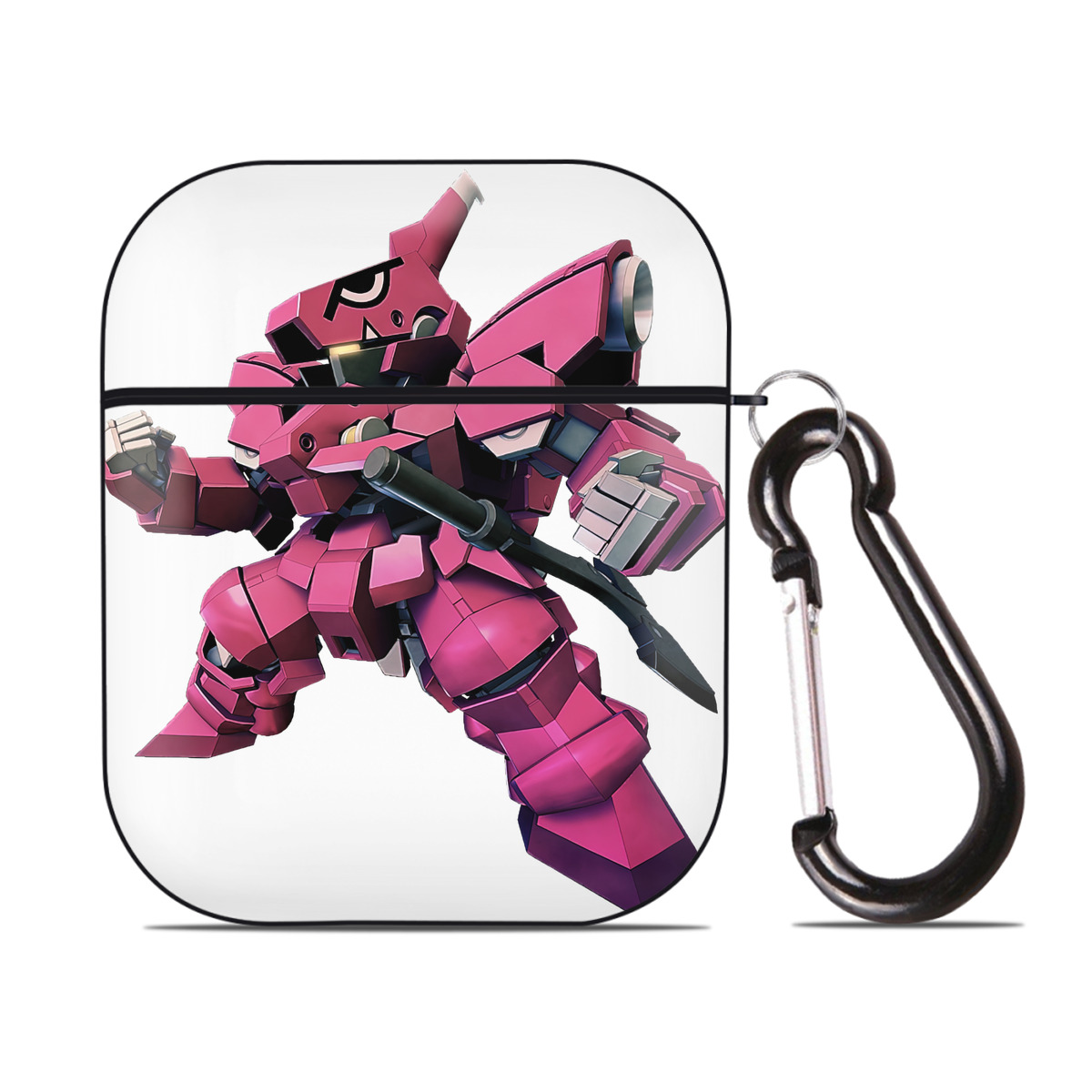 （画像用） 機動戦士ガンダム Mobile Suit Gundam AirPods 第2世代保護ケース ハードシェル ブラック 耐衝撃・防指紋・カラビナ付き