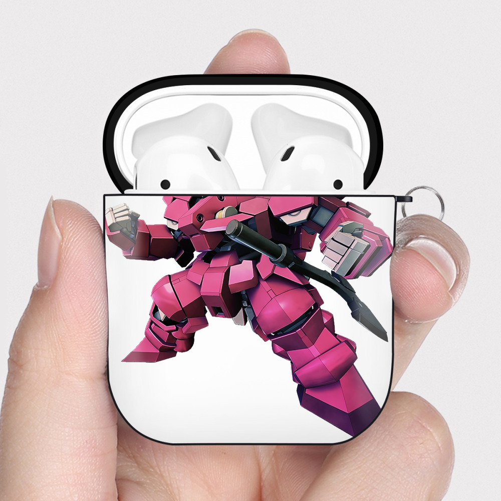 （画像用） 機動戦士ガンダム Mobile Suit Gundam AirPods 第2世代保護ケース ハードシェル ブラック 耐衝撃・防指紋・カラビナ付き